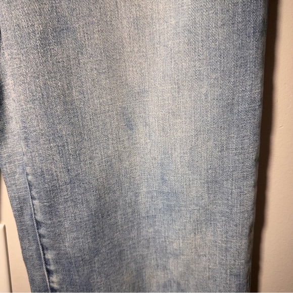 Gap High Rise Wide Leg Denim Blue Jeans Size 26 Embroidered Flowers & Bee - Picture 5 of 15